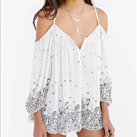 Ecote Tops - Ecoté 3/4 sleeve boho top